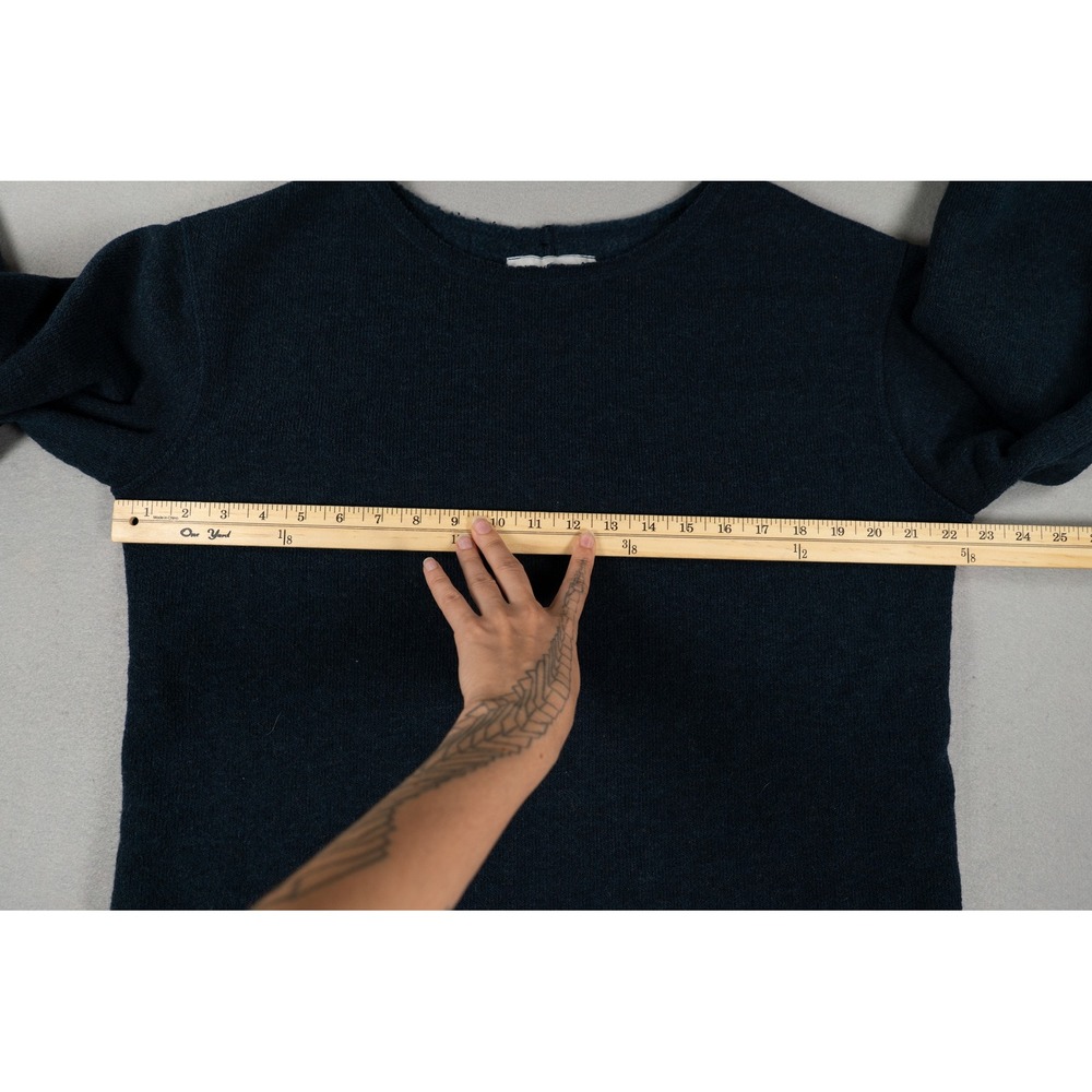 Duckworth Womens Powder Sweater Rambouillet Merino Wool Blend Navy Blue Large image 7